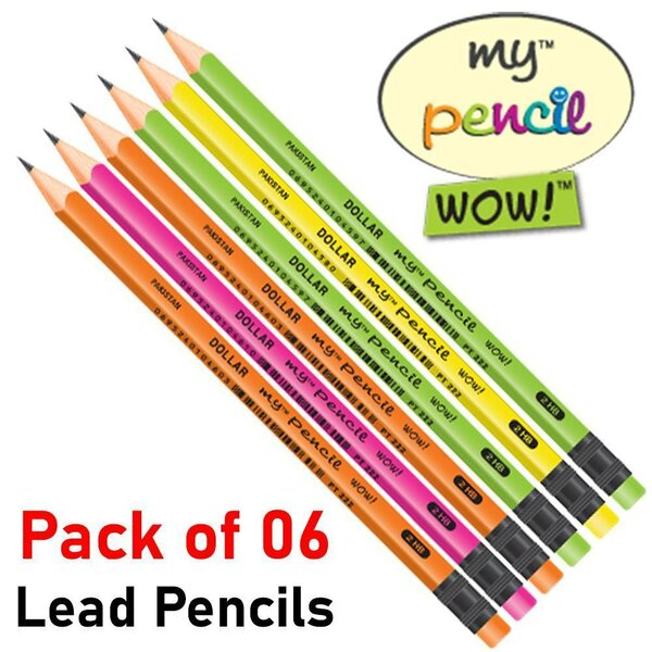 Pack of 6 Lead Pencils of kids in school My Pencil