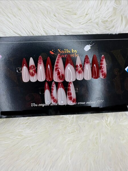 Ongles Press-Ons Rouge Écarlate