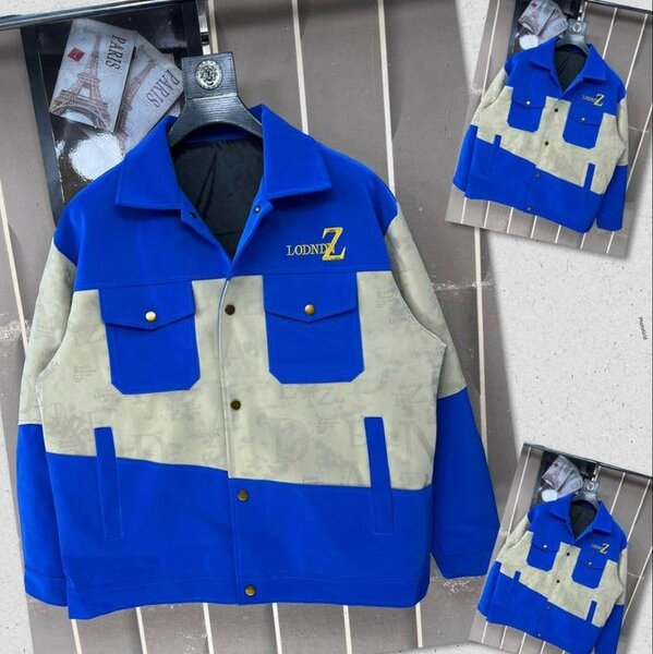 Veste de travail LOONZL bleu et beige