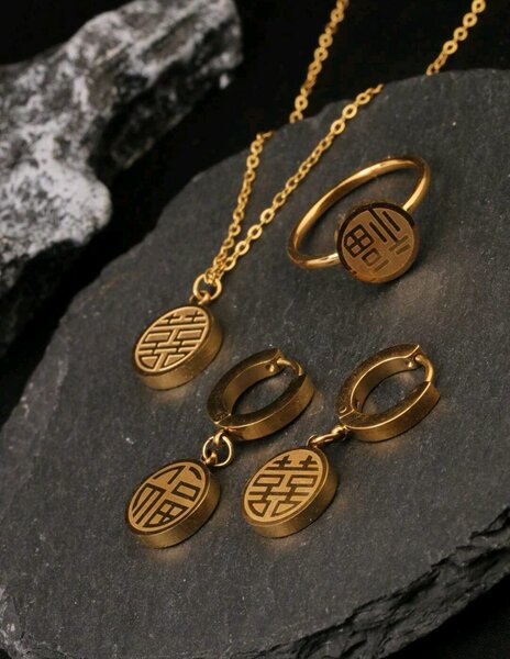 Set bijoux doré asiatique