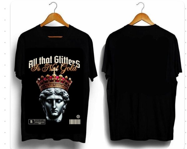 T-shirt noir "All that Glitters"