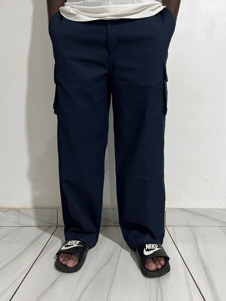 Pantalon cargo bleu homme