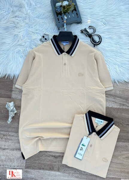 Polo Lacoste beige homme
