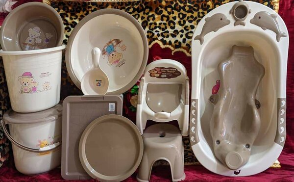 Baby bath tub set