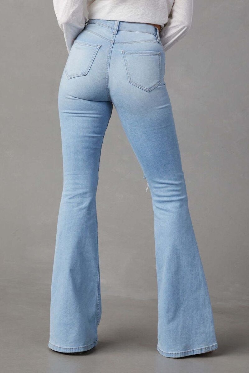 Jeans évasé taille haute