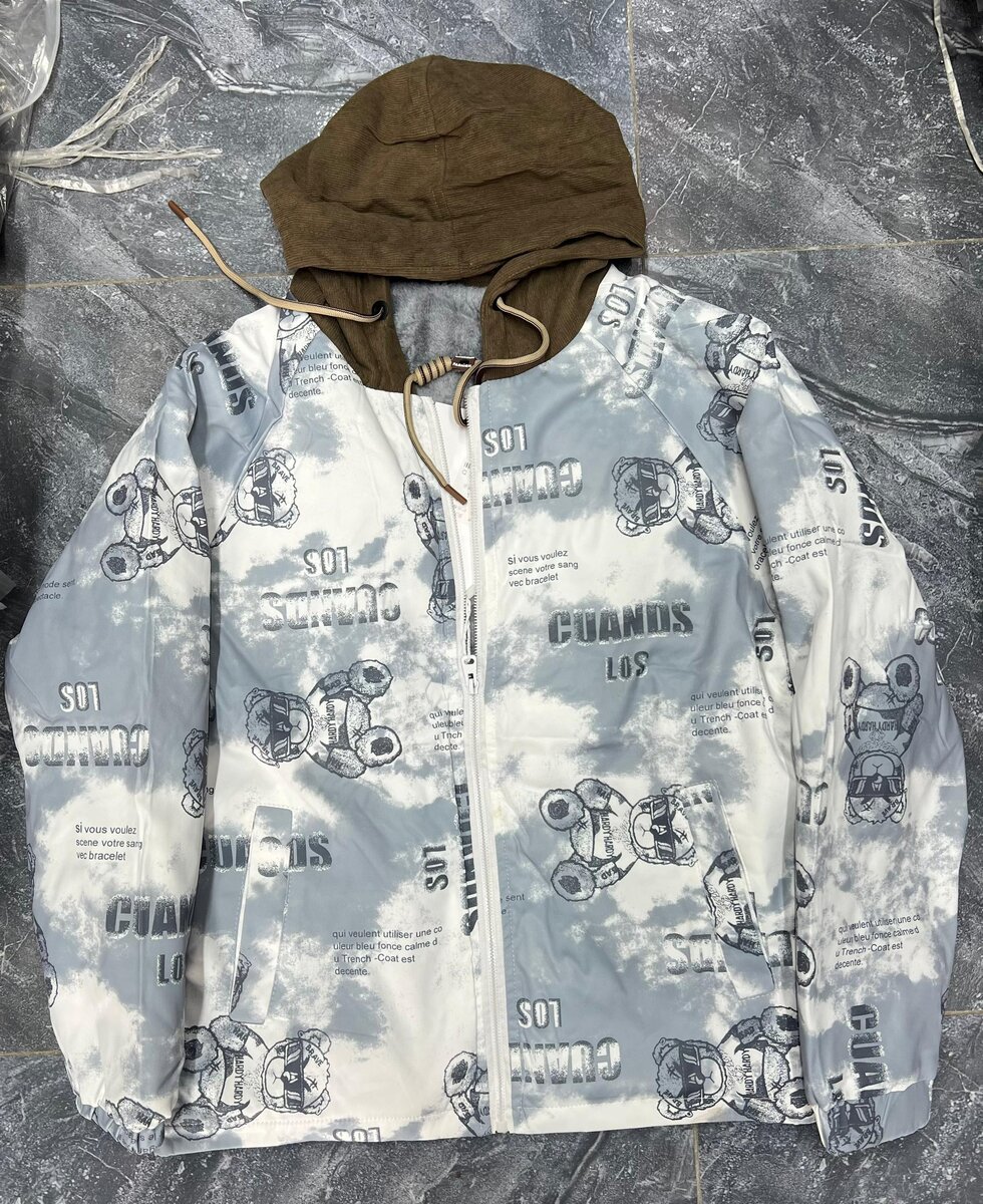 Veste à capuche imprimée tendance