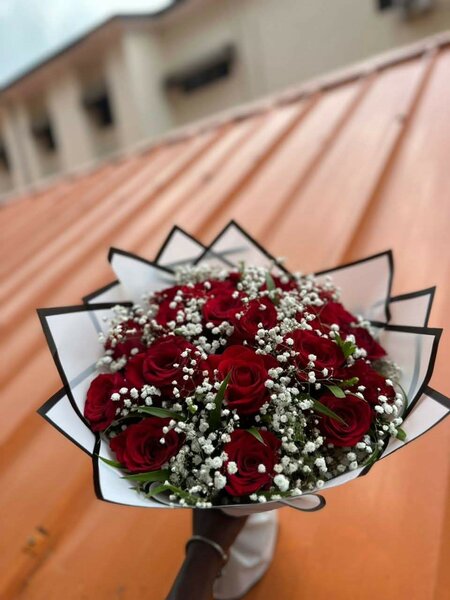 Bouquet de roses romantiques