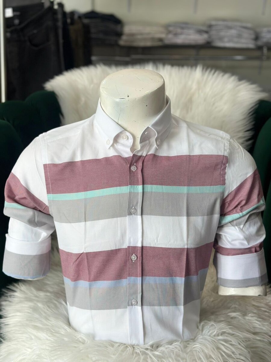 Chemise à Rayures Homme Élégante