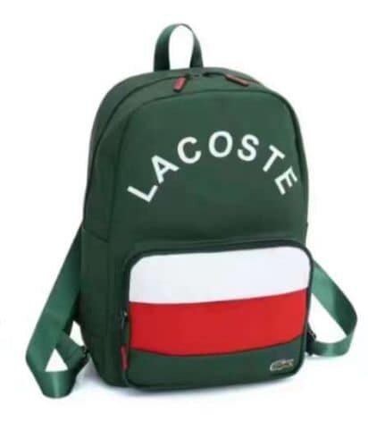 Jolie sac vert rouge blanc bande
