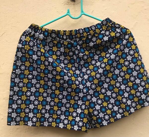 African print shorts
