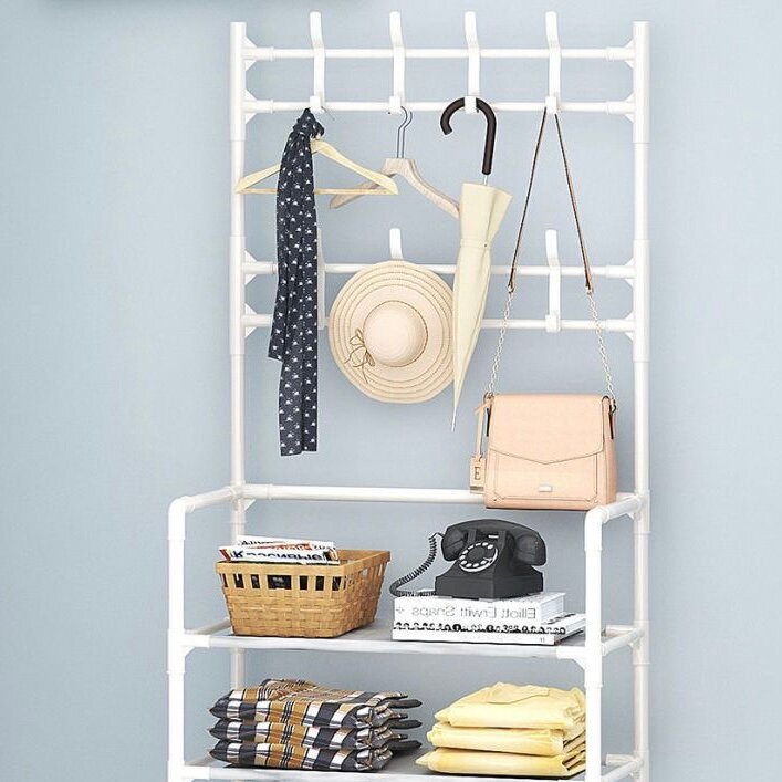 Étagère Porte-Manteau Multifonction