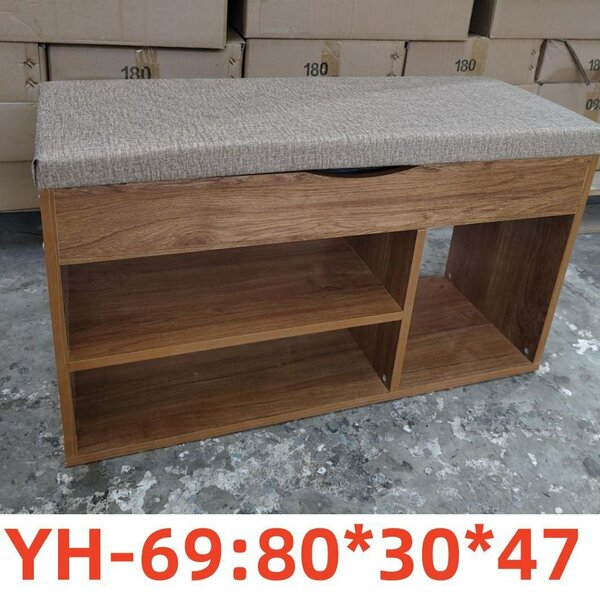 Banc de rangement avec coussin