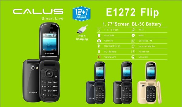 Téléphone à clapet Calus E1272