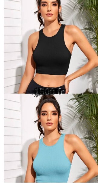 Crop top coloré pour femme