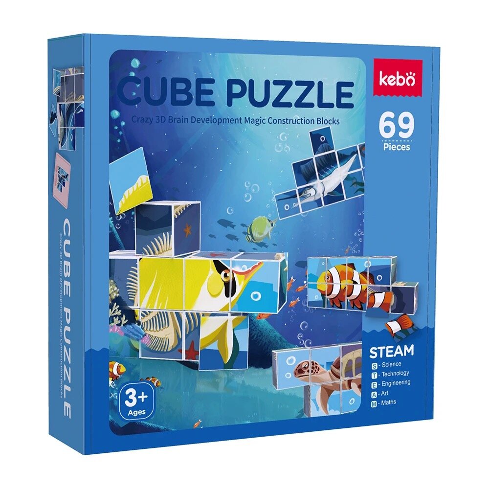 Puzzle Cubes Éducation 69 Pièces