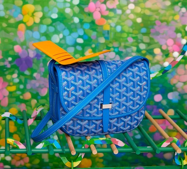 Sac à bandoulière bleu goyard