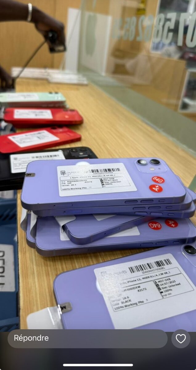 Smartphones multicolores