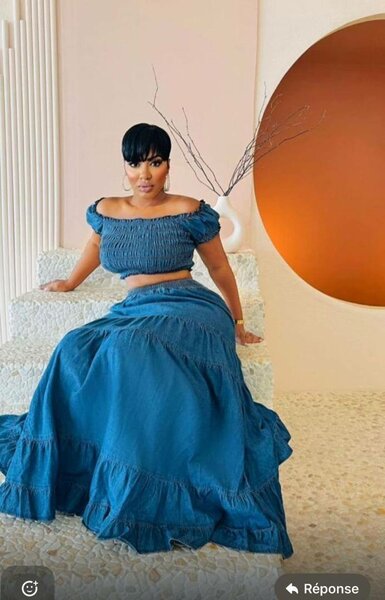 Jupe et haut  en jean femme