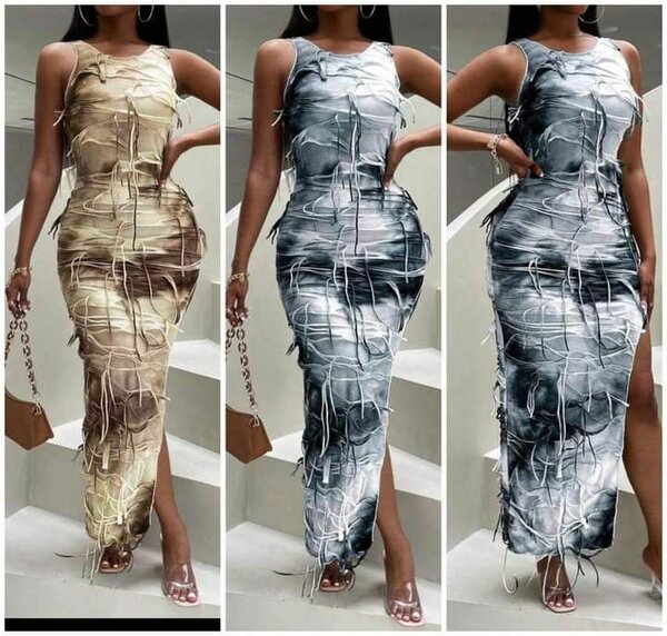 Robe longue tie and dye