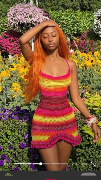 Robe en crochet élégante