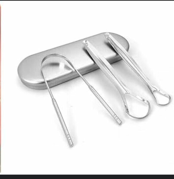 3-in-1 Stainless Steel Tongue Scraper