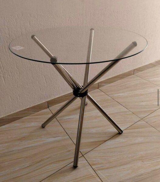 Table basse verre et métal