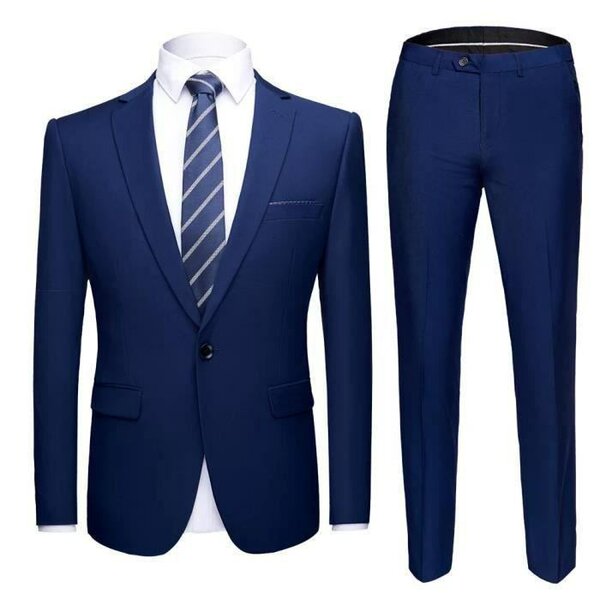 Costume Homme Élégant Bleu