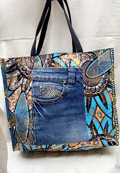 Sac à bandoulière imprimé patchwork 