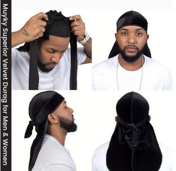 Durags en velours noir