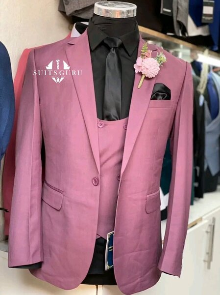 Elegant men's suit pink