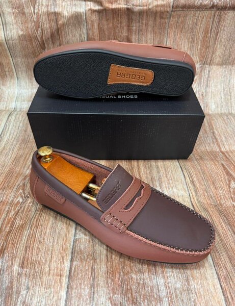 Mocassins en cuir décontractés homme