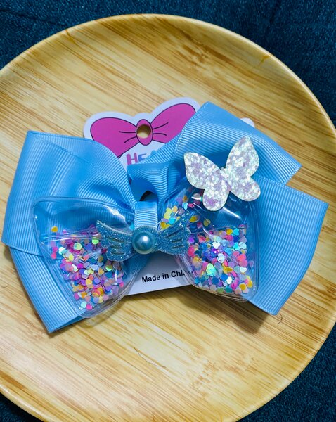 Pompon Papillon Bleu Enfant