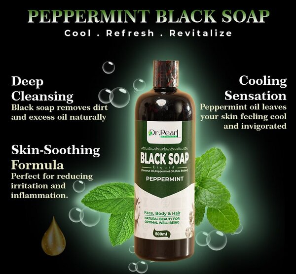 Peppermint Black Soap Bodywash