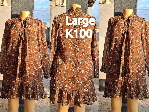 Beautiful and high-quality women's dress made of salaula silk