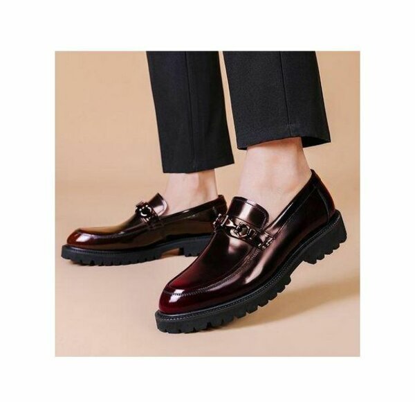 Mocassins en cuir verni homme
