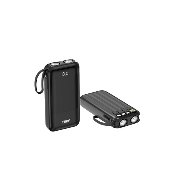 20,000mAh Power Bank with inbuilt cables