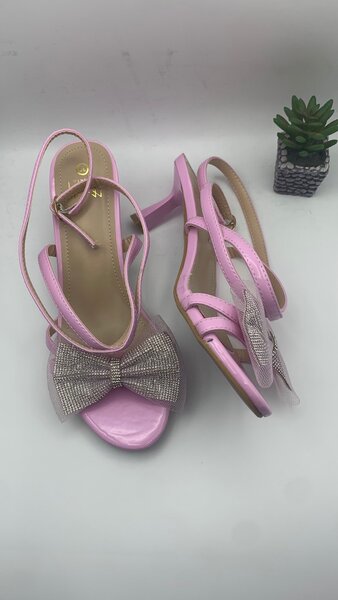 Ankle strap Bow tie Heels available in Lilac