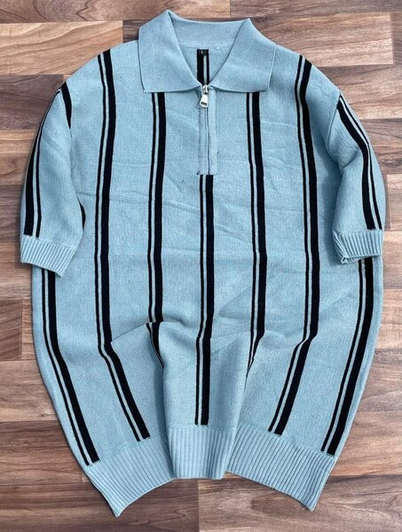 Pull rayé style polo