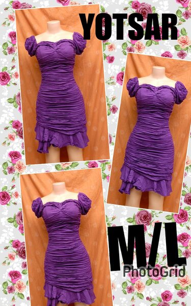 Robe moulante violette