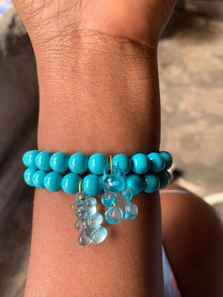 Bracelet perles turquoise