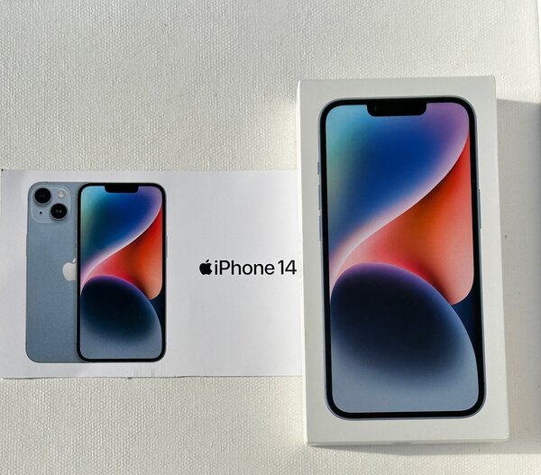 iPhone 14 128gig Factory unlocked, Blue color. Uk Sim model