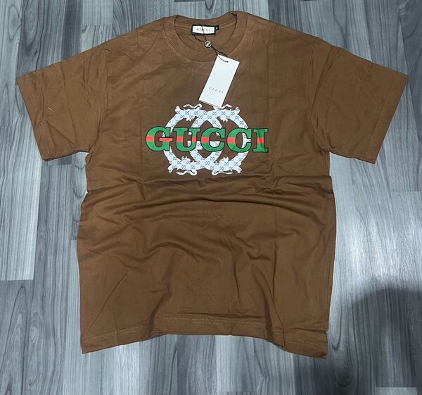 T-shirt unisexe brun tendance