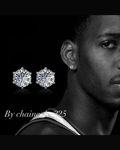 Boucles d'oreilles zircon argenté