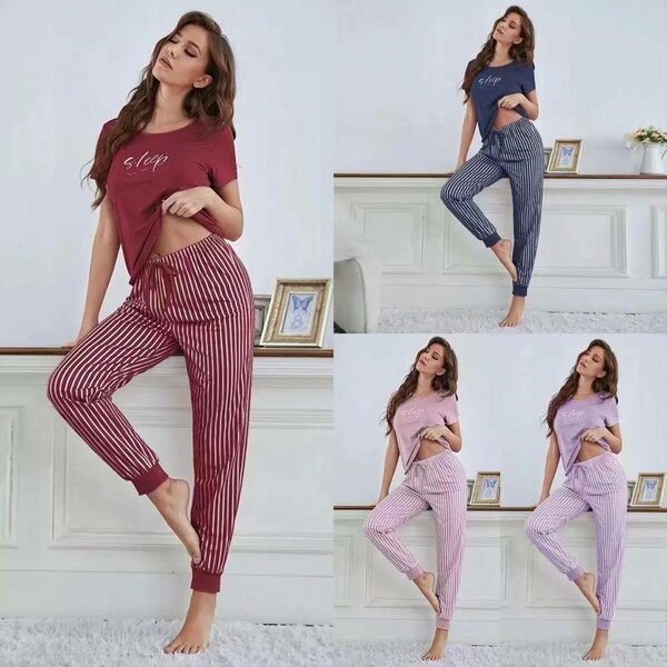 Pyjama femme rayé confortable