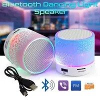 Mini Portable Bluetooth & Rechargeable Speaker with Light + SD Card + USB Supported Multi Color