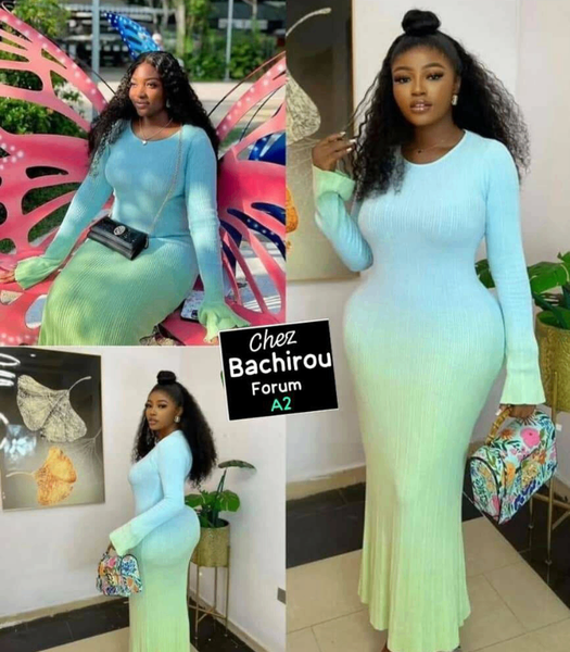 Robe longue dégradée élégante