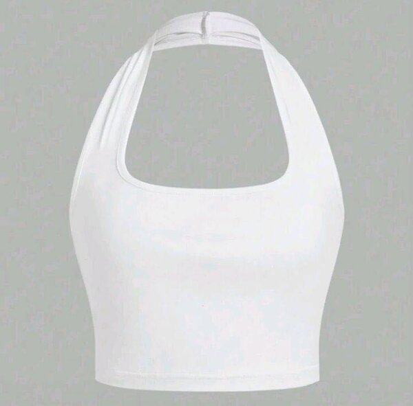 Haut court dos nu blanc