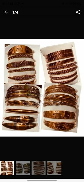 AFRICAN COPPER AND BRASS BRACELETS.