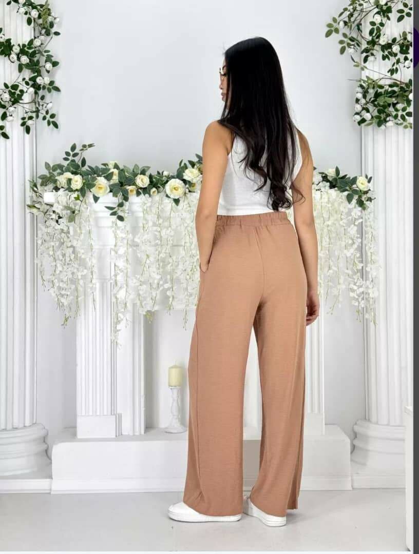 брюки палаццо трикотажные больших размеров