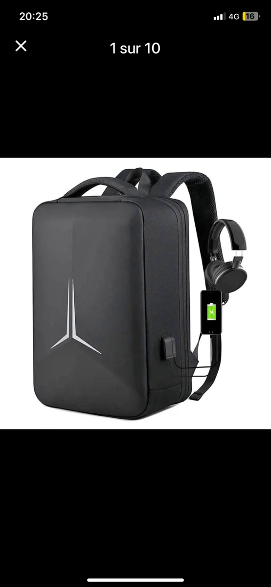 Sac à dos antivol USB moderne